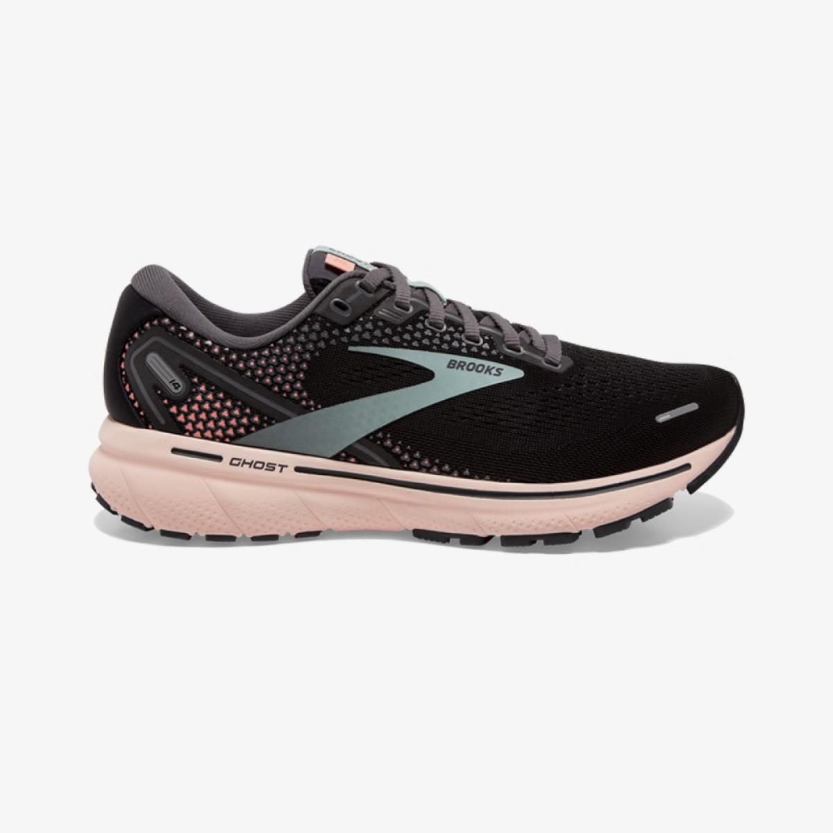 Brooks Ghost 14 Black / Pearl / Peach Updated midsole is now 100% DNA ...