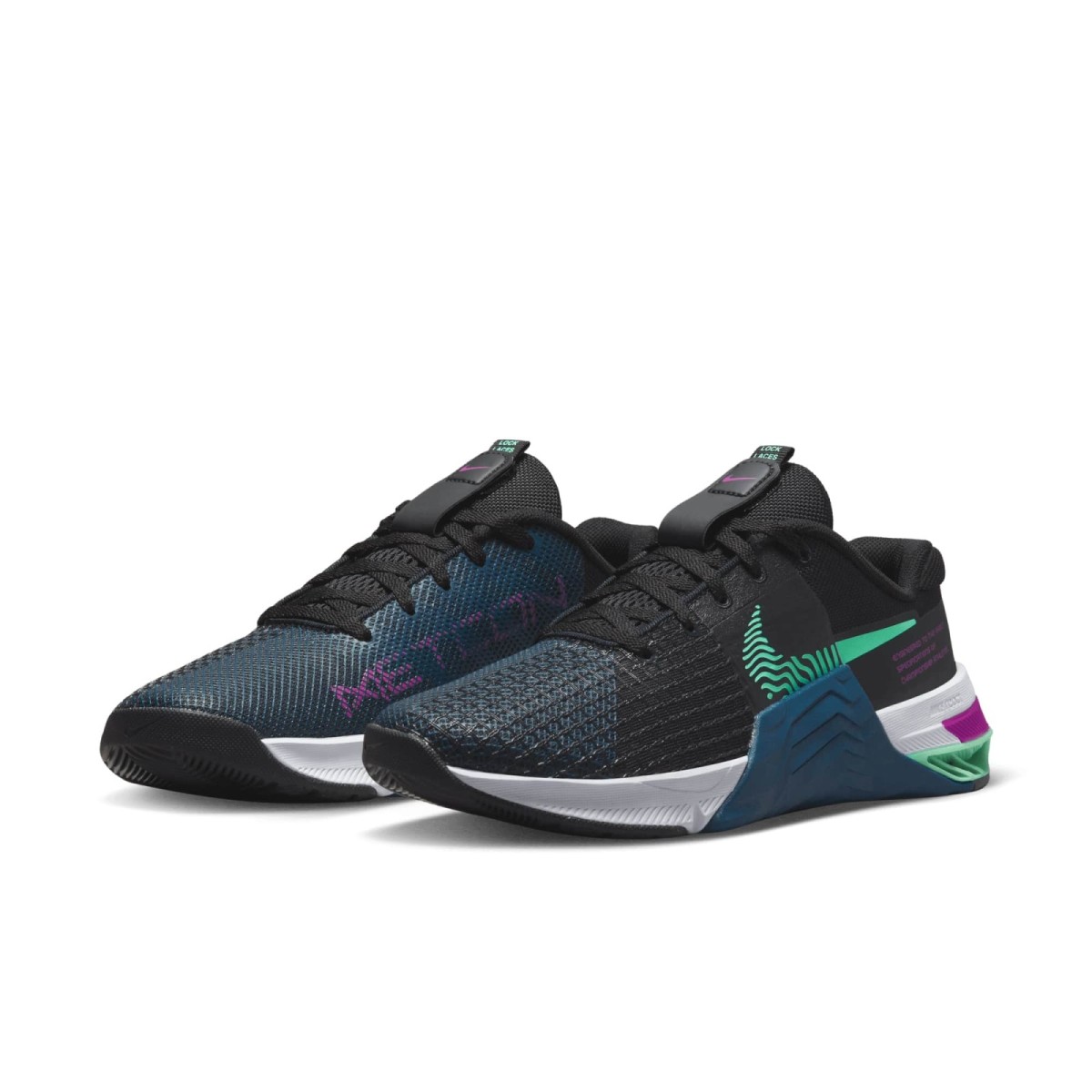 Nike Metcon 8 Black / Green Glow - Valerian Blue You chase the clock ...
