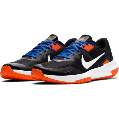 Nike Varsity Compete TR 3 Black White Racer Blue Orange The Nike Varsity Compete TR 3 gives you stability and traction during lifts or agility drills. Durable construction from top to bottom stands up...